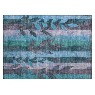Piper Looms Chantille Floral ACN1871 Denim Machine Washable Area Rug Scatter Main Image