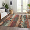 Piper Looms Chantille Floral ACN1871 Terracotta Machine Washable Area Rug Lifestyle Image Feature