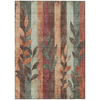 Piper Looms Chantille Floral ACN1871 Terracotta Machine Washable Area Rug main image