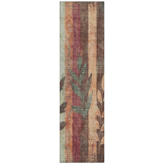 Piper Looms Chantille Floral ACN1871 Terracotta Machine Washable Area Rug Runner Main Image