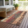 Piper Looms Chantille Floral ACN1871 Terracotta Machine Washable Area Rug Runner Outdoor Lifestyle Image Feature