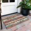 Piper Looms Chantille Floral ACN1871 Terracotta Machine Washable Area Rug Scatter Outdoor Lifestyle Image Feature
