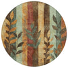 Piper Looms Chantille Floral ACN1871 Wheat Machine Washable Area Rug Round Main Image