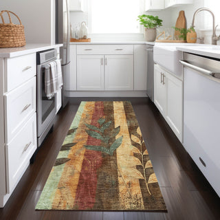Piper Looms Chantille Floral ACN1871 Wheat Machine Washable Area Rug Runner Lifestyle Image Feature