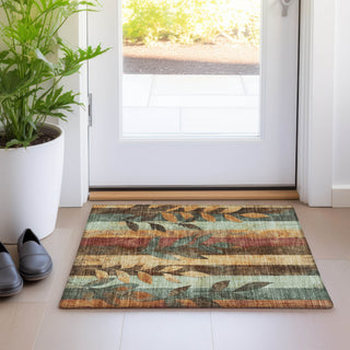 Piper Looms Chantille Floral ACN1871 Wheat Machine Washable Area Rug Scatter Lifestyle Image Feature