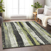 Piper Looms Chantille Stripes ACN1872 Aloe Machine Washable Area Rug Lifestyle Image Feature