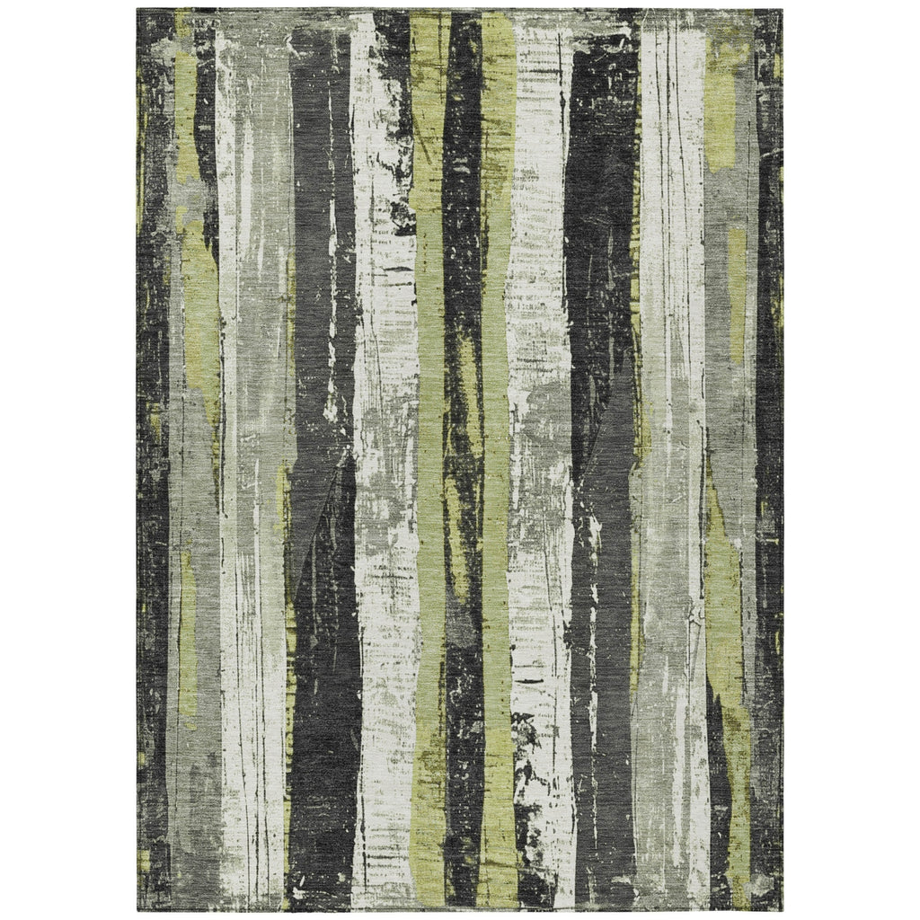 Piper Looms Chantille Stripes ACN1872 Aloe Machine Washable Area Rug main image