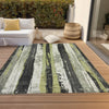 Piper Looms Chantille Stripes ACN1872 Aloe Machine Washable Area Rug Outdoor Lifestyle Image Feature