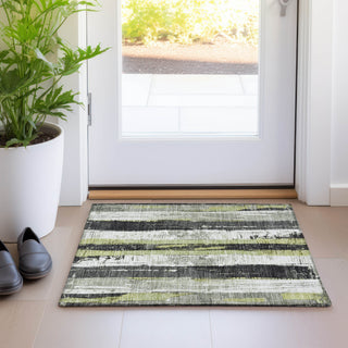 Piper Looms Chantille Stripes ACN1872 Aloe Machine Washable Area Rug Scatter Lifestyle Image Feature
