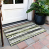 Piper Looms Chantille Stripes ACN1872 Aloe Machine Washable Area Rug Scatter Outdoor Lifestyle Image Feature