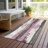 Piper Looms Chantille Stripes ACN1872 Blush Machine Washable Area Rug Runner Outdoor Lifestyle Image Feature