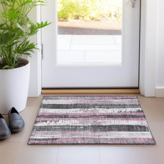 Piper Looms Chantille Stripes ACN1872 Blush Machine Washable Area Rug Scatter Lifestyle Image Feature