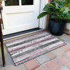 Piper Looms Chantille Stripes ACN1872 Blush Machine Washable Area Rug Scatter Outdoor Lifestyle Image Feature