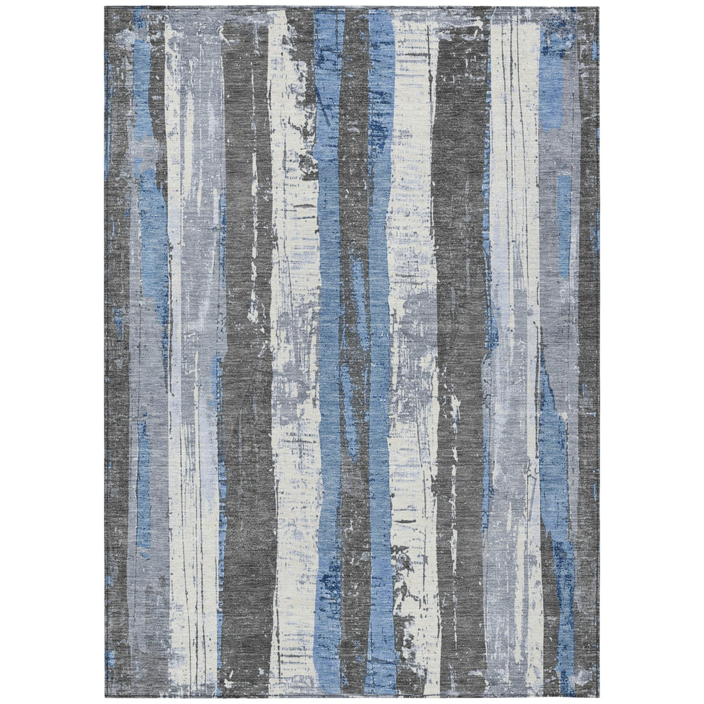 Piper Looms Chantille Stripes ACN1872 Denim Machine Washable Area Rug main image