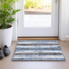 Piper Looms Chantille Stripes ACN1872 Denim Machine Washable Area Rug Scatter Lifestyle Image Feature