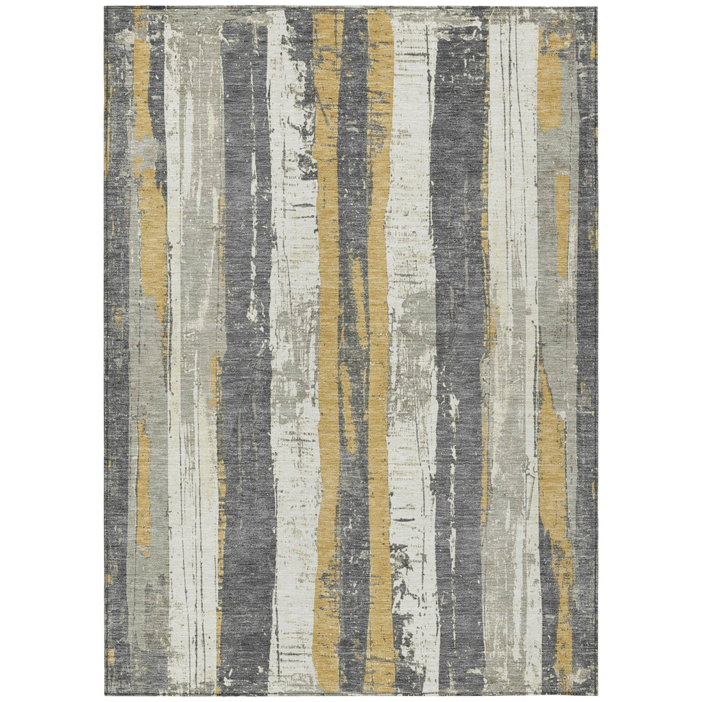 Piper Looms Chantille Stripes ACN1872 Gold Machine Washable Area Rug main image