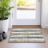 Piper Looms Chantille Stripes ACN1872 Gold Machine Washable Area Rug Scatter Lifestyle Image Feature