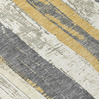 Piper Looms Chantille Stripes ACN1872 Gold Machine Washable Area Rug Swatch Image