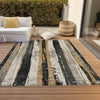 Piper Looms Chantille Stripes ACN1872 Taupe Machine Washable Area Rug Outdoor Lifestyle Image Feature