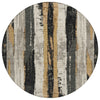 Piper Looms Chantille Stripes ACN1872 Taupe Machine Washable Area Rug Round Main Image