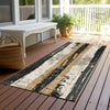 Piper Looms Chantille Stripes ACN1872 Taupe Machine Washable Area Rug Runner Outdoor Lifestyle Image Feature