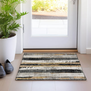 Piper Looms Chantille Stripes ACN1872 Taupe Machine Washable Area Rug Scatter Lifestyle Image Feature