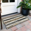 Piper Looms Chantille Stripes ACN1872 Taupe Machine Washable Area Rug Scatter Outdoor Lifestyle Image Feature