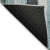 Piper Looms Chantille Stripes ACN1872 Teal Machine Washable Area Rug Backing Image