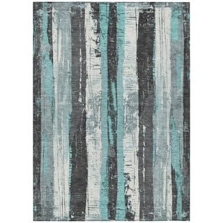 Piper Looms Chantille Stripes ACN1872 Teal Machine Washable Area Rug main image