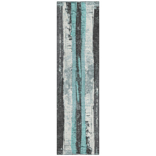 Piper Looms Chantille Stripes ACN1872 Teal Machine Washable Area Rug Runner Main Image