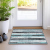Piper Looms Chantille Stripes ACN1872 Teal Machine Washable Area Rug Scatter Lifestyle Image Feature