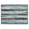 Piper Looms Chantille Stripes ACN1872 Teal Machine Washable Area Rug Scatter Main Image