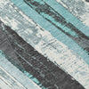 Piper Looms Chantille Stripes ACN1872 Teal Machine Washable Area Rug Swatch Image