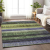 Piper Looms Chantille Stripes ACN1873 Aloe Machine Washable Area Rug Lifestyle Image Feature