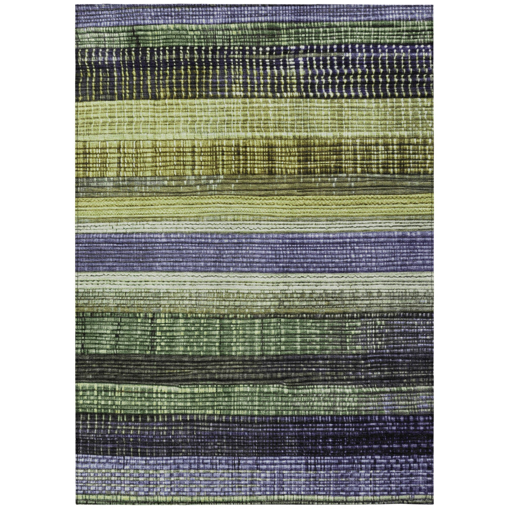 Piper Looms Chantille Stripes ACN1873 Aloe Machine Washable Area Rug main image