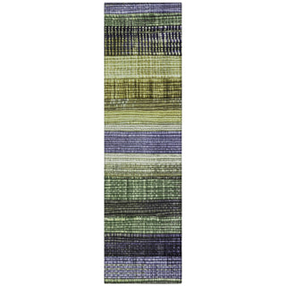 Piper Looms Chantille Stripes ACN1873 Aloe Machine Washable Area Rug Runner Main Image