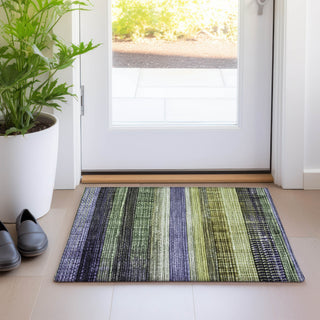 Piper Looms Chantille Stripes ACN1873 Aloe Machine Washable Area Rug Scatter Lifestyle Image Feature