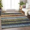 Piper Looms Chantille Stripes ACN1873 Blue Machine Washable Area Rug Lifestyle Image Feature