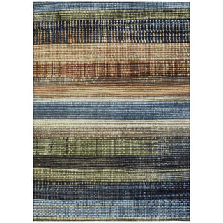 Piper Looms Chantille Stripes ACN1873 Blue Machine Washable Area Rug main image