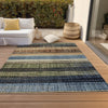 Piper Looms Chantille Stripes ACN1873 Blue Machine Washable Area Rug Outdoor Lifestyle Image Feature