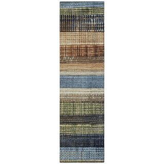 Piper Looms Chantille Stripes ACN1873 Blue Machine Washable Area Rug Runner Main Image