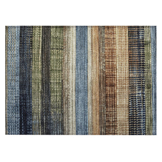 Piper Looms Chantille Stripes ACN1873 Blue Machine Washable Area Rug Scatter Main Image