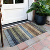 Piper Looms Chantille Stripes ACN1873 Blue Machine Washable Area Rug Scatter Outdoor Lifestyle Image Feature