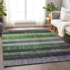 Piper Looms Chantille Stripes ACN1873 Purple Machine Washable Area Rug Lifestyle Image Feature