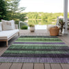 Piper Looms Chantille Stripes ACN1873 Purple Machine Washable Area Rug Outdoor Lifestyle Image Feature