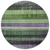 Piper Looms Chantille Stripes ACN1873 Purple Machine Washable Area Rug Round Main Image
