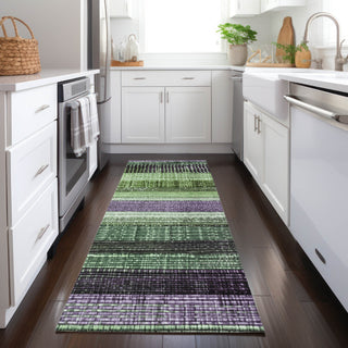 Piper Looms Chantille Stripes ACN1873 Purple Machine Washable Area Rug Runner Lifestyle Image Feature