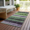 Piper Looms Chantille Stripes ACN1873 Purple Machine Washable Area Rug Runner Outdoor Lifestyle Image Feature