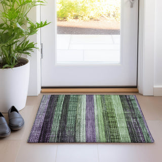 Piper Looms Chantille Stripes ACN1873 Purple Machine Washable Area Rug Scatter Lifestyle Image Feature