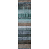 Piper Looms Chantille Stripes ACN1873 Teal Machine Washable Area Rug Runner Main Image